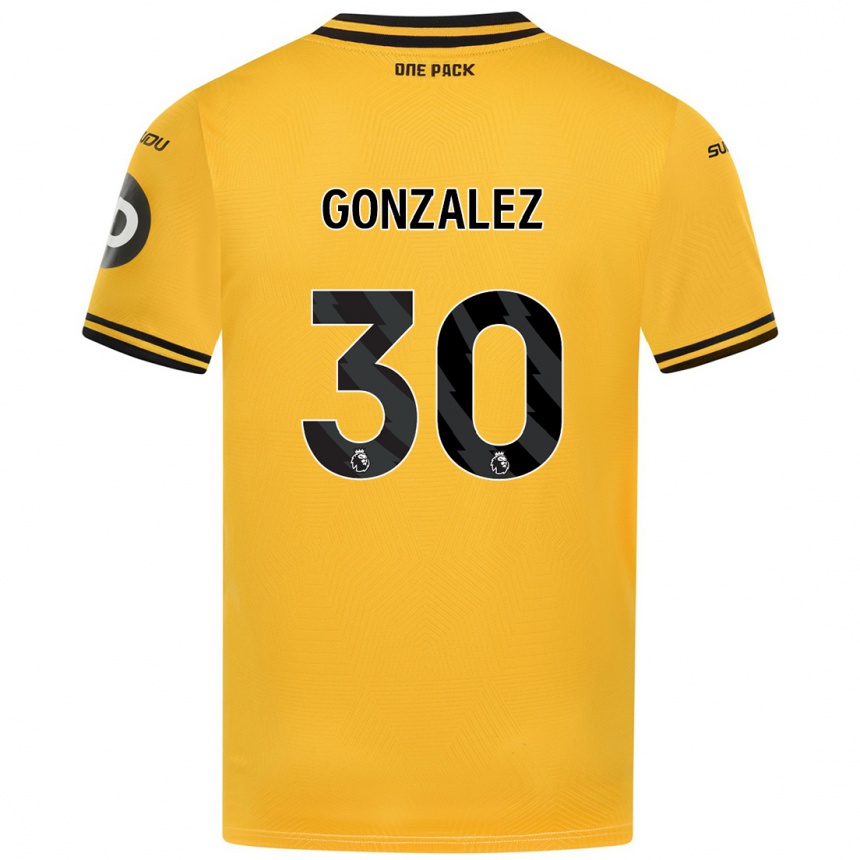 Niño Fútbol Camiseta Enso González #30 Amarillo 1ª Equipación 2024/25 Argentina