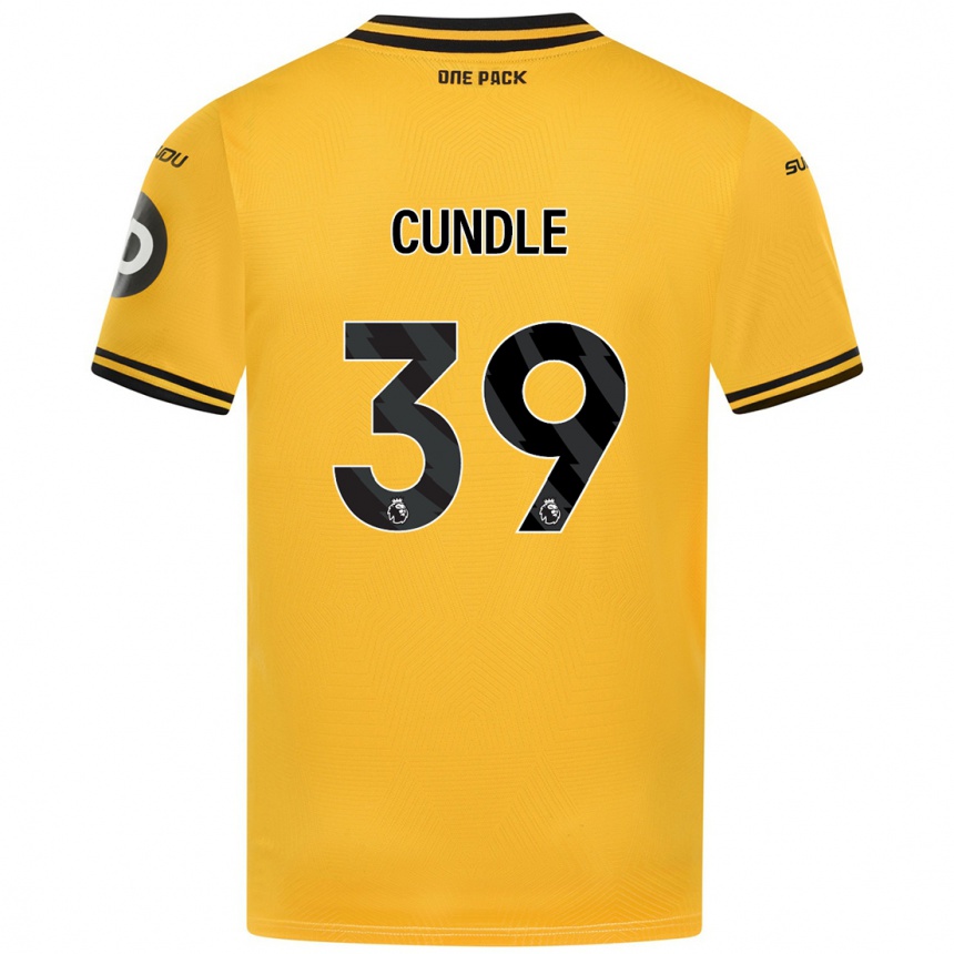 Niño Fútbol Camiseta Luke Cundle #39 Amarillo 1ª Equipación 2024/25 Argentina