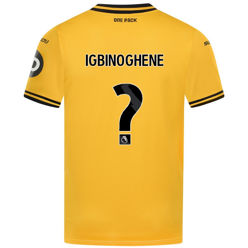 Niño Fútbol Camiseta Testimony Igbinoghene #0 Amarillo 1ª Equipación 2024/25 Argentina