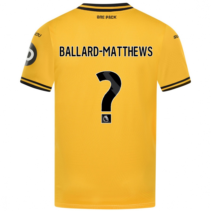 Niño Fútbol Camiseta Emilio Ballard-Matthews #0 Amarillo 1ª Equipación 2024/25 Argentina