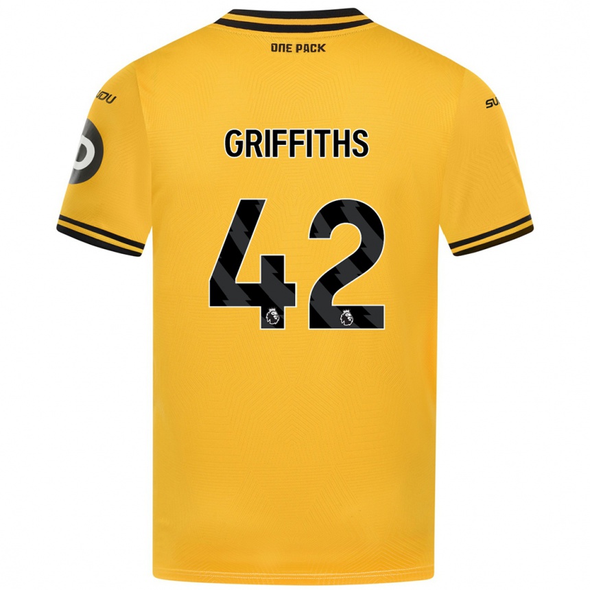 Niño Fútbol Camiseta Harvey Griffiths #42 Amarillo 1ª Equipación 2024/25 Argentina