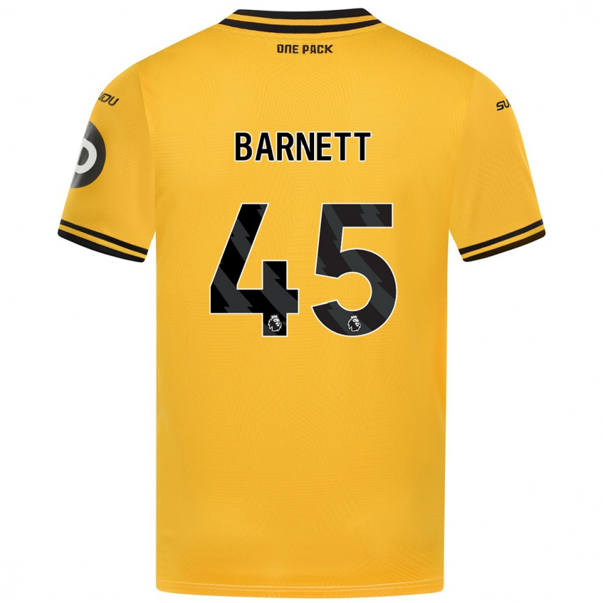 Niño Fútbol Camiseta Ty Barnett #45 Amarillo 1ª Equipación 2024/25 Argentina