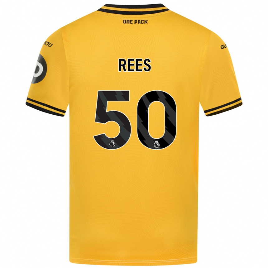 Niño Fútbol Camiseta Mason Rees #50 Amarillo 1ª Equipación 2024/25 Argentina