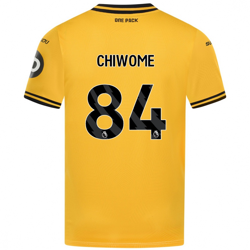 Niño Fútbol Camiseta Leon Chiwome #84 Amarillo 1ª Equipación 2024/25 Argentina