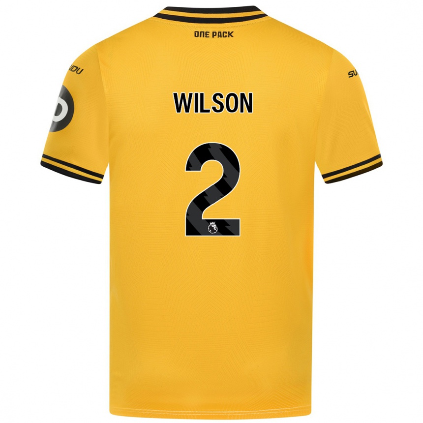 Niño Fútbol Camiseta Ellie Wilson #2 Amarillo 1ª Equipación 2024/25 Argentina