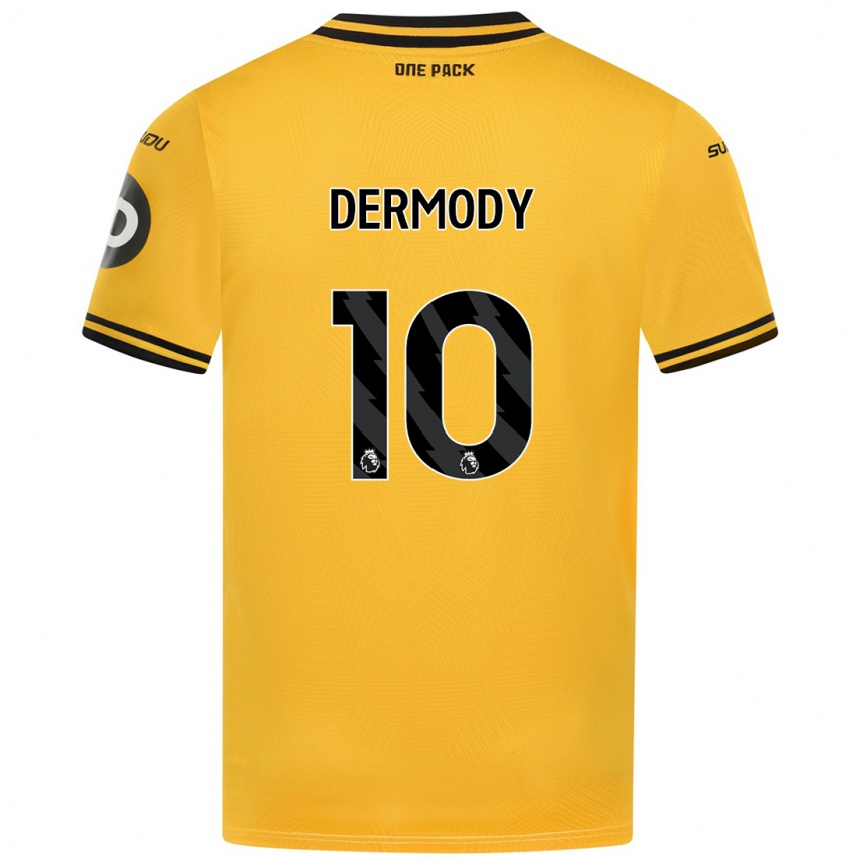 Niño Fútbol Camiseta Helen Dermody #10 Amarillo 1ª Equipación 2024/25 Argentina