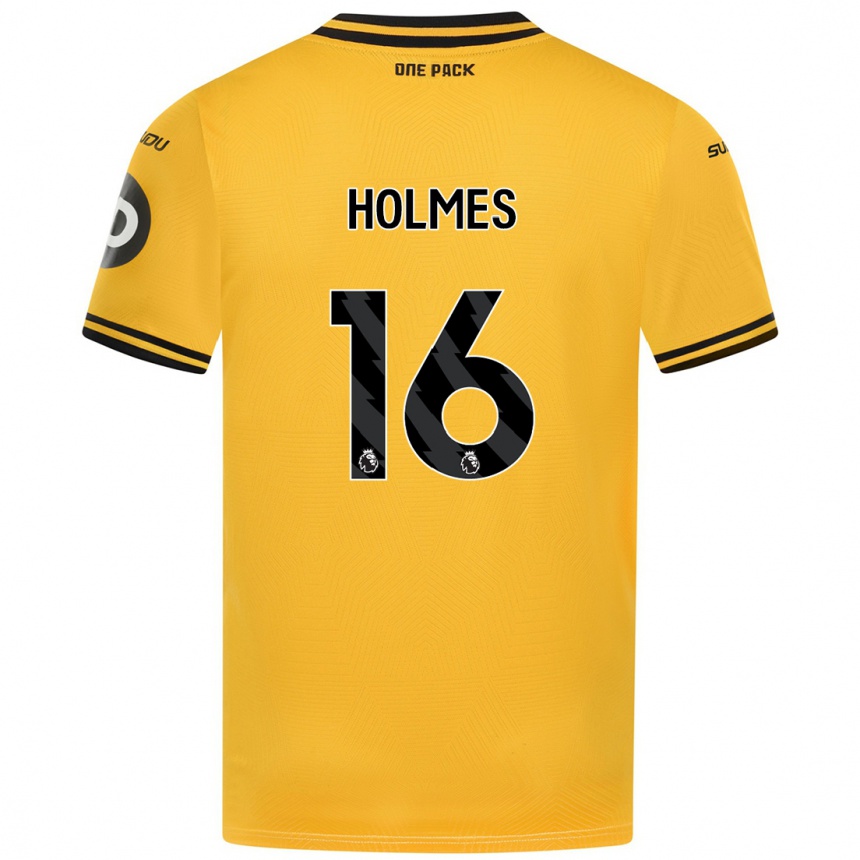 Niño Fútbol Camiseta Summer Holmes #16 Amarillo 1ª Equipación 2024/25 Argentina