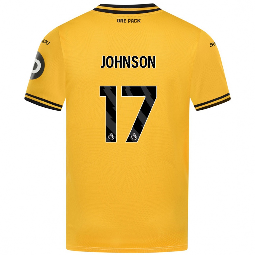 Niño Fútbol Camiseta Katie Johnson #17 Amarillo 1ª Equipación 2024/25 Argentina