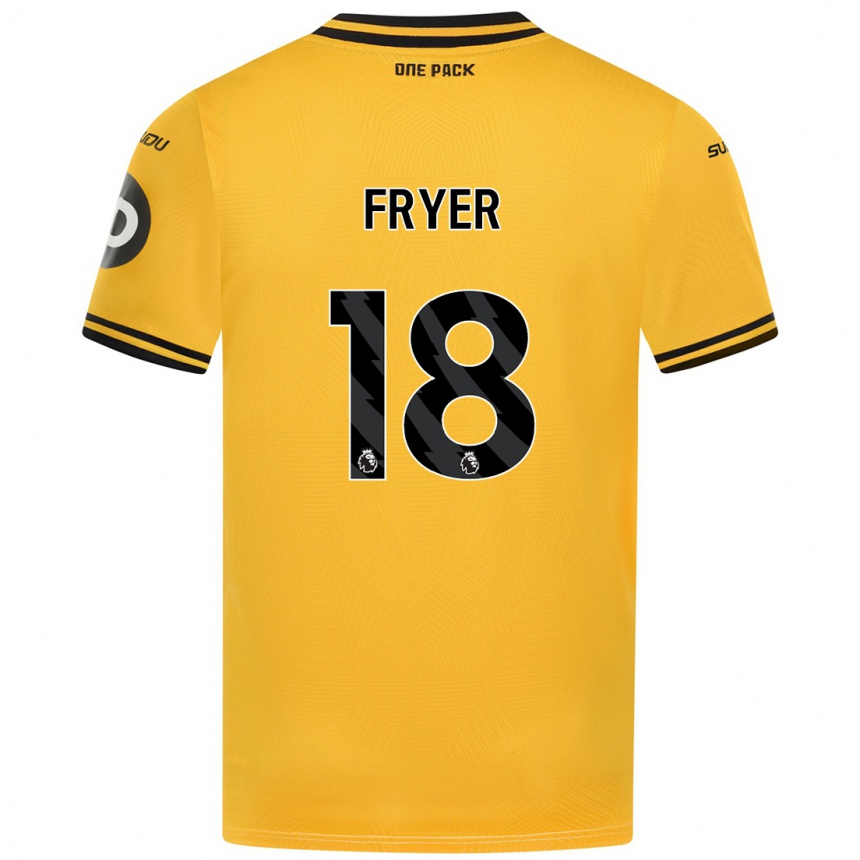 Niño Fútbol Camiseta Hannah Fryer #18 Amarillo 1ª Equipación 2024/25 Argentina