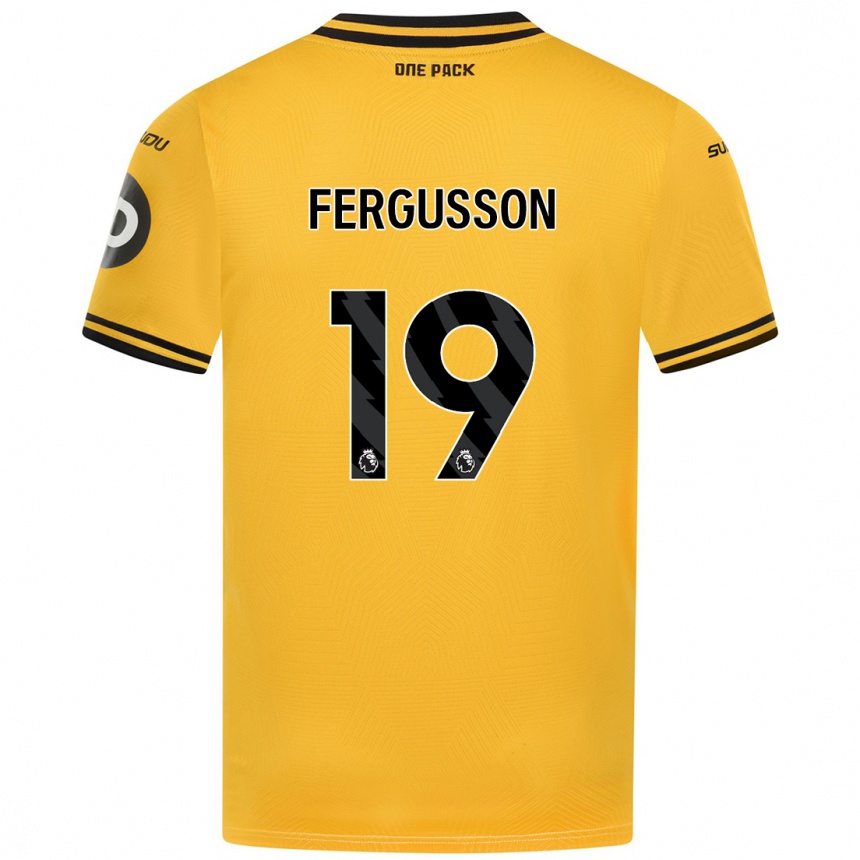 Niño Fútbol Camiseta Liv Fergusson #19 Amarillo 1ª Equipación 2024/25 Argentina