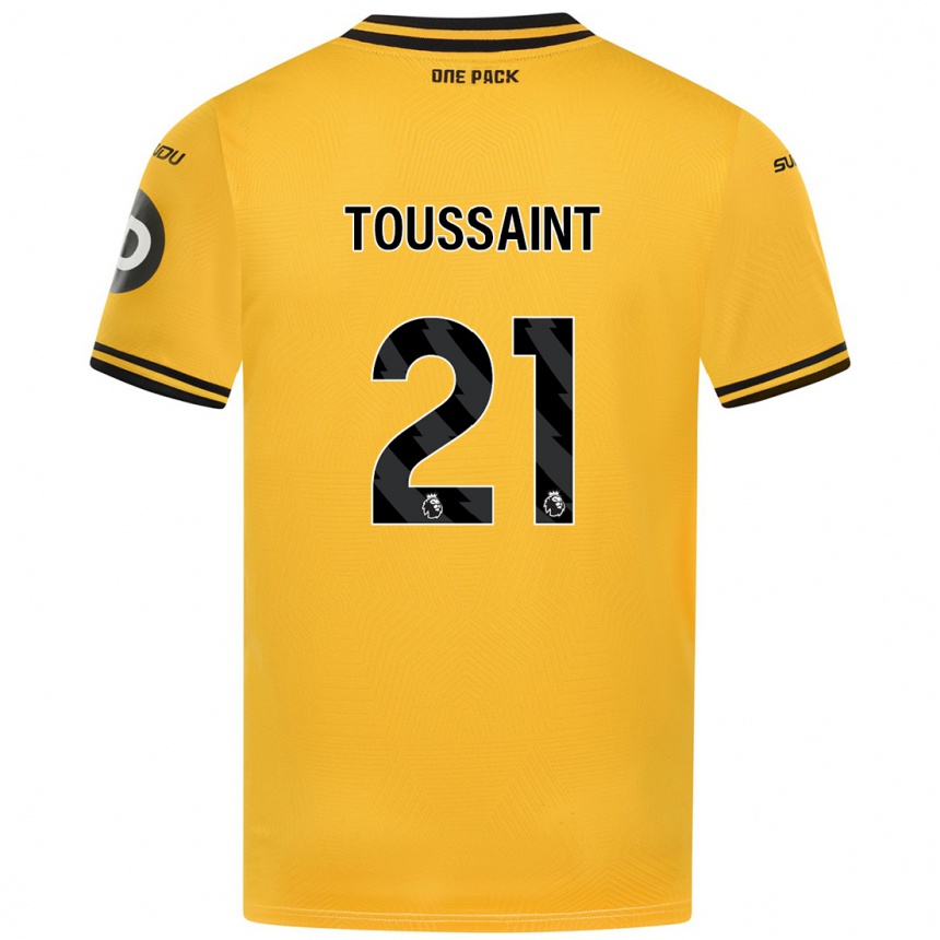 Niño Fútbol Camiseta Destiney Toussaint #21 Amarillo 1ª Equipación 2024/25 Argentina