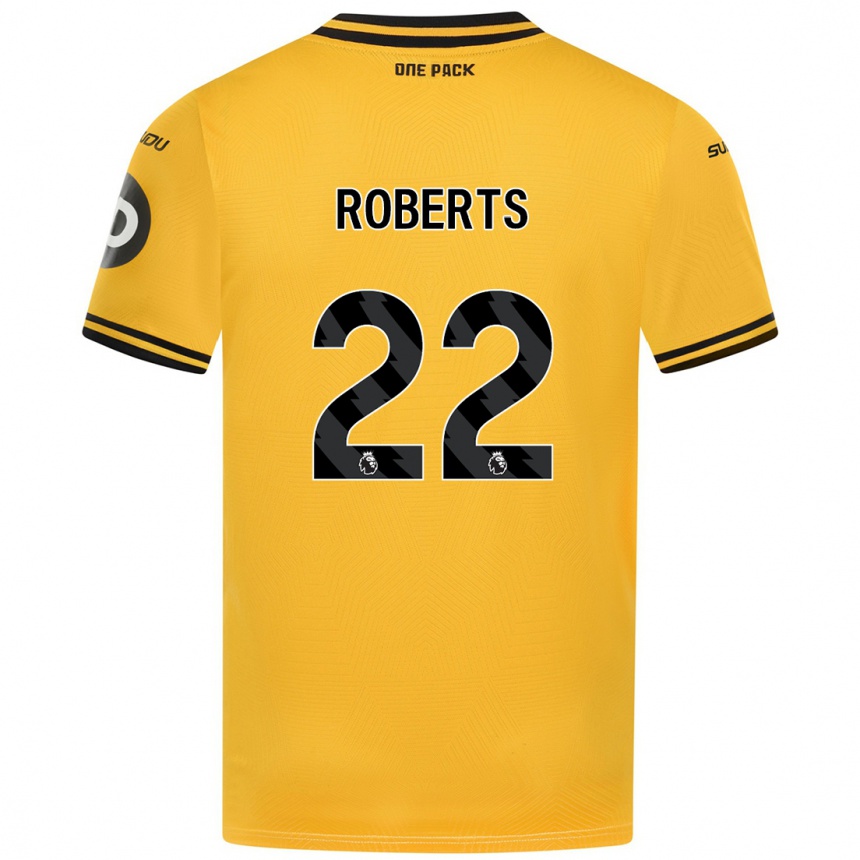 Niño Fútbol Camiseta Beth Roberts #22 Amarillo 1ª Equipación 2024/25 Argentina