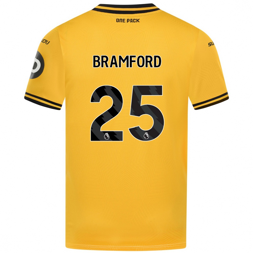 Niño Fútbol Camiseta Sophie Bramford #25 Amarillo 1ª Equipación 2024/25 Argentina