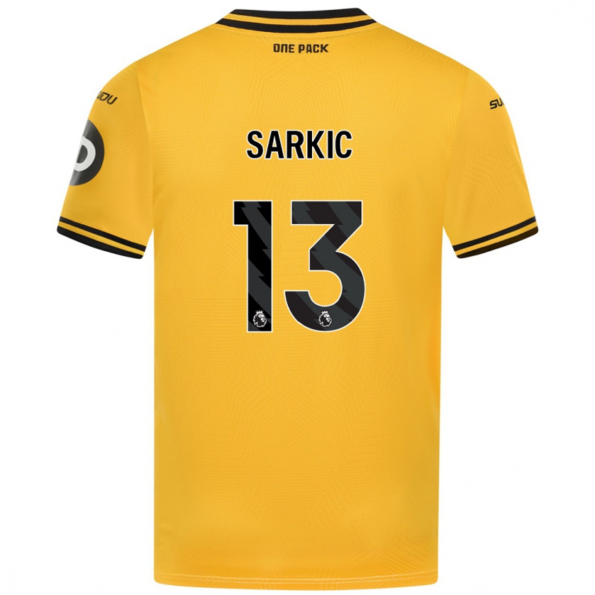 Niño Fútbol Camiseta Matija Sarkic #13 Amarillo 1ª Equipación 2024/25 Argentina