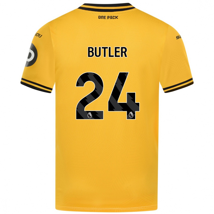 Niño Fútbol Camiseta Elli Butler #24 Amarillo 1ª Equipación 2024/25 Argentina