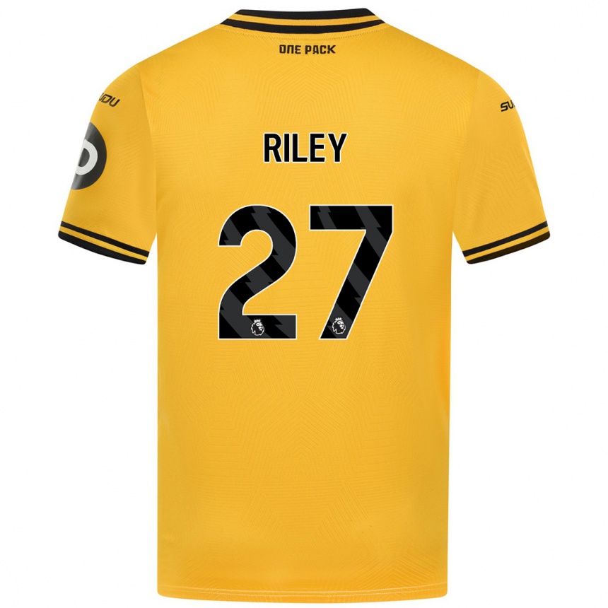 Niño Fútbol Camiseta Lauren Riley #27 Amarillo 1ª Equipación 2024/25 Argentina