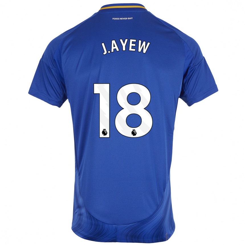 Niño Fútbol Camiseta Ayew #18 Azul Blanco 1ª Equipación 2024/25 Argentina