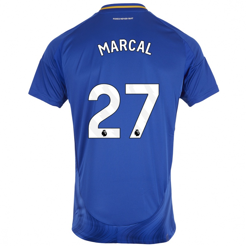 Niño Fútbol Camiseta Wanya Marçal #27 Azul Blanco 1ª Equipación 2024/25 Argentina