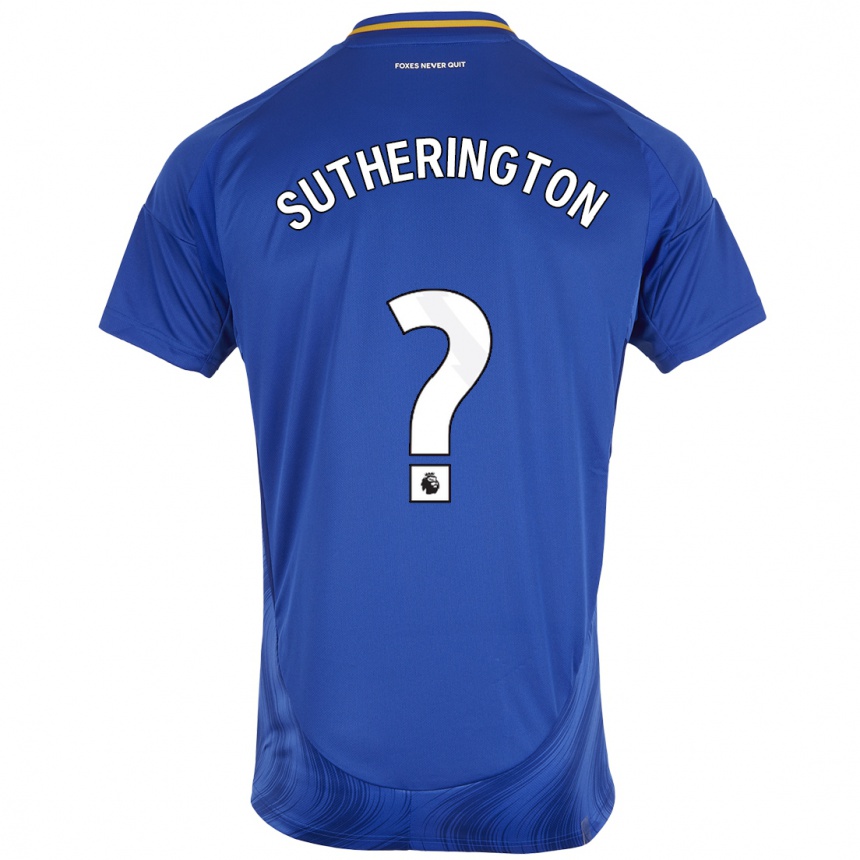 Niño Fútbol Camiseta Harry Sutherington #0 Azul Blanco 1ª Equipación 2024/25 Argentina