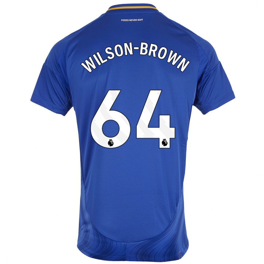 Niño Fútbol Camiseta Thomas Wilson-Brown #64 Azul Blanco 1ª Equipación 2024/25 Argentina