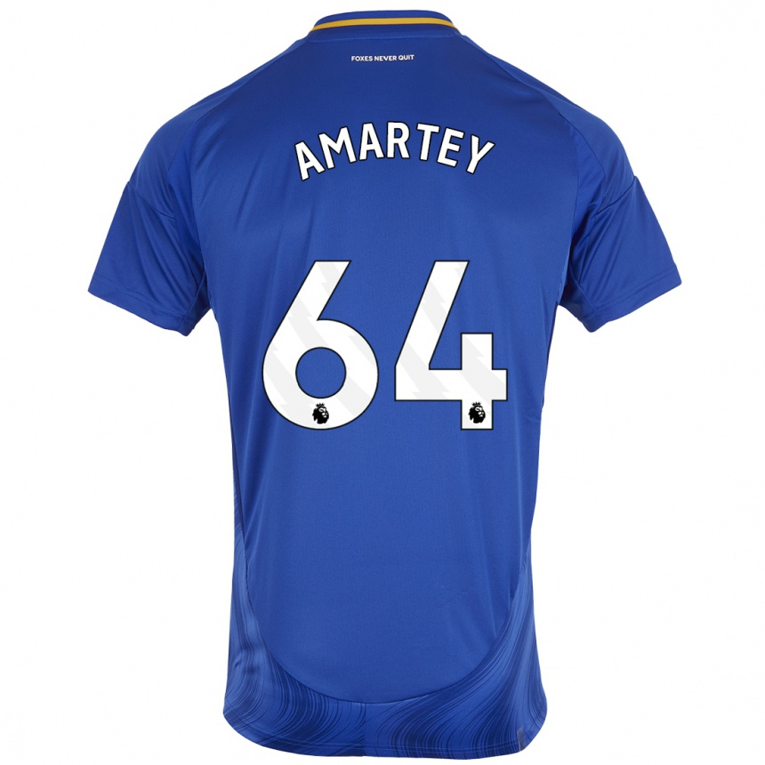 Niño Fútbol Camiseta Bobby Amartey #64 Azul Blanco 1ª Equipación 2024/25 Argentina