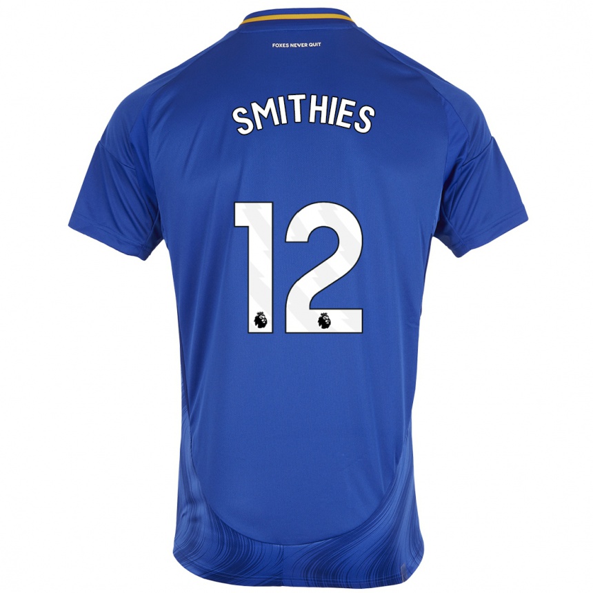 Niño Fútbol Camiseta Alex Smithies #12 Azul Blanco 1ª Equipación 2024/25 Argentina