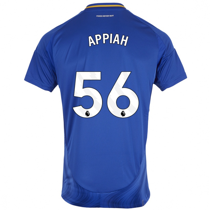 Niño Fútbol Camiseta Paul Appiah #56 Azul Blanco 1ª Equipación 2024/25 Argentina