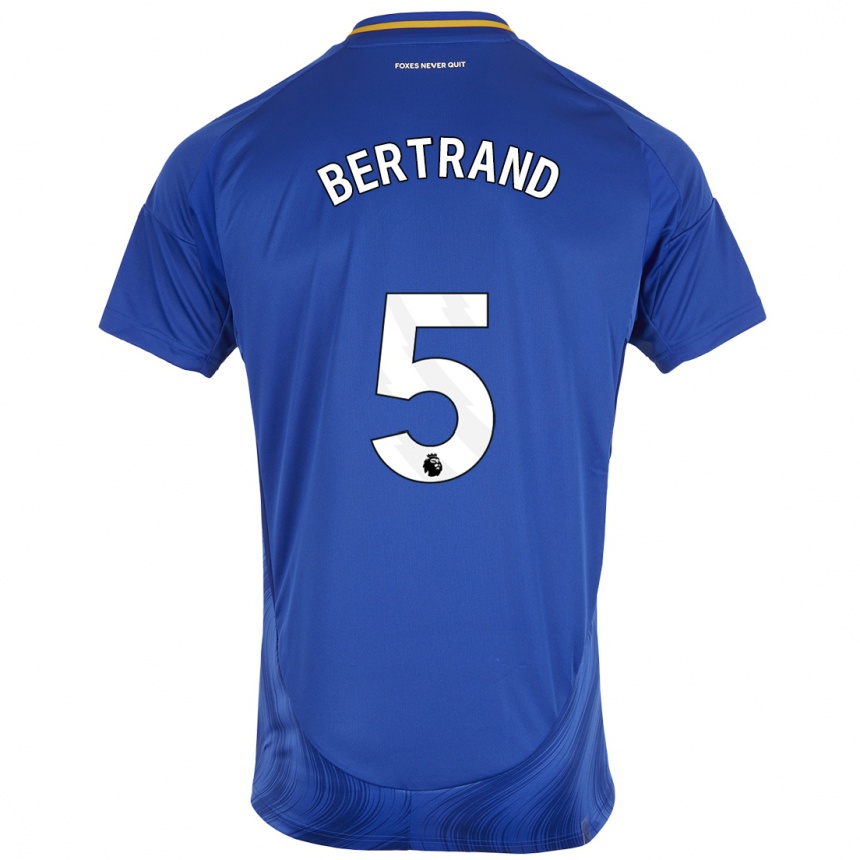 Niño Fútbol Camiseta Ryan Bertrand #5 Azul Blanco 1ª Equipación 2024/25 Argentina