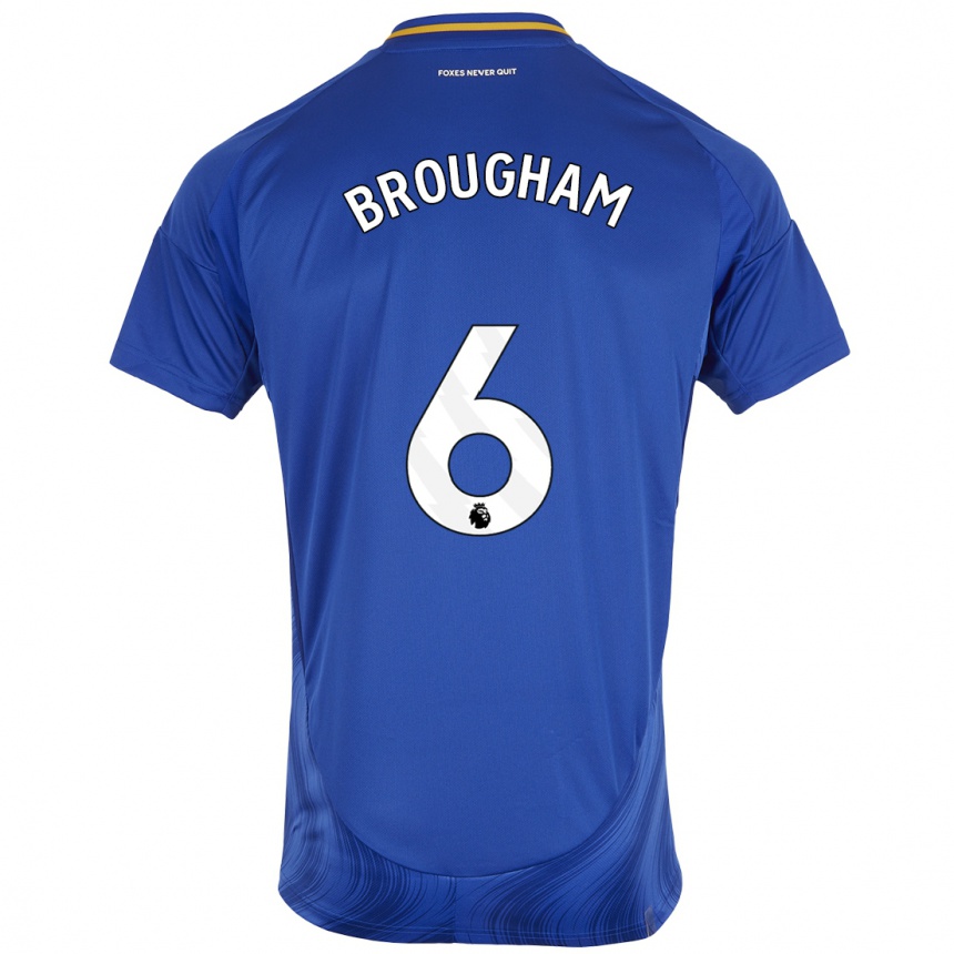 Niño Fútbol Camiseta Georgia Brougham #6 Azul Blanco 1ª Equipación 2024/25 Argentina