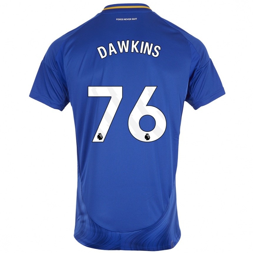 Niño Fútbol Camiseta Kartell Dawkins #76 Azul Blanco 1ª Equipación 2024/25 Argentina