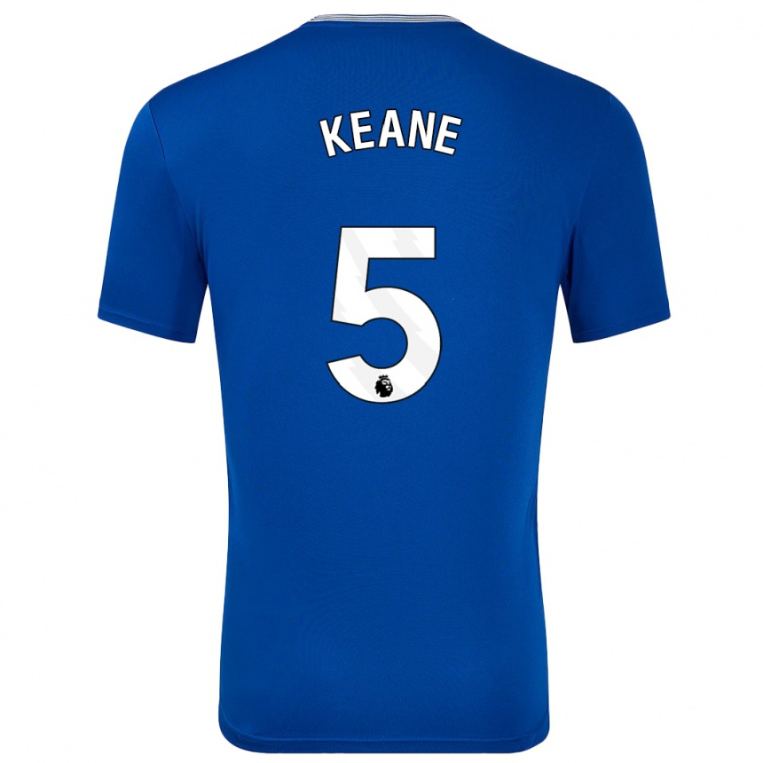 Niño Fútbol Camiseta Michael Keane #5 Azul Con 1ª Equipación 2024/25 Argentina