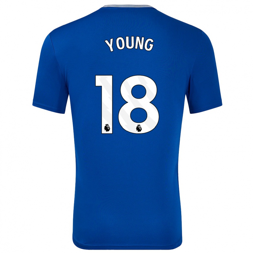 Niño Fútbol Camiseta Ashley Young #18 Azul Con 1ª Equipación 2024/25 Argentina