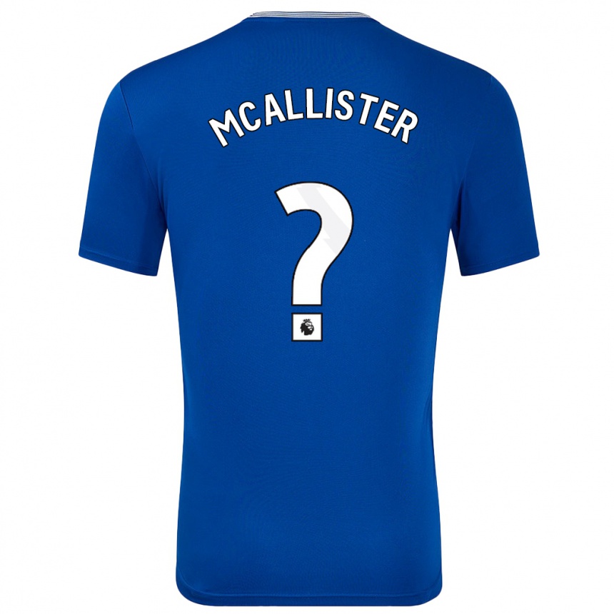 Niño Fútbol Camiseta Sean Mcallister #0 Azul Con 1ª Equipación 2024/25 Argentina