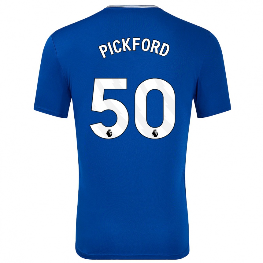 Niño Fútbol Camiseta George Pickford #50 Azul Con 1ª Equipación 2024/25 Argentina