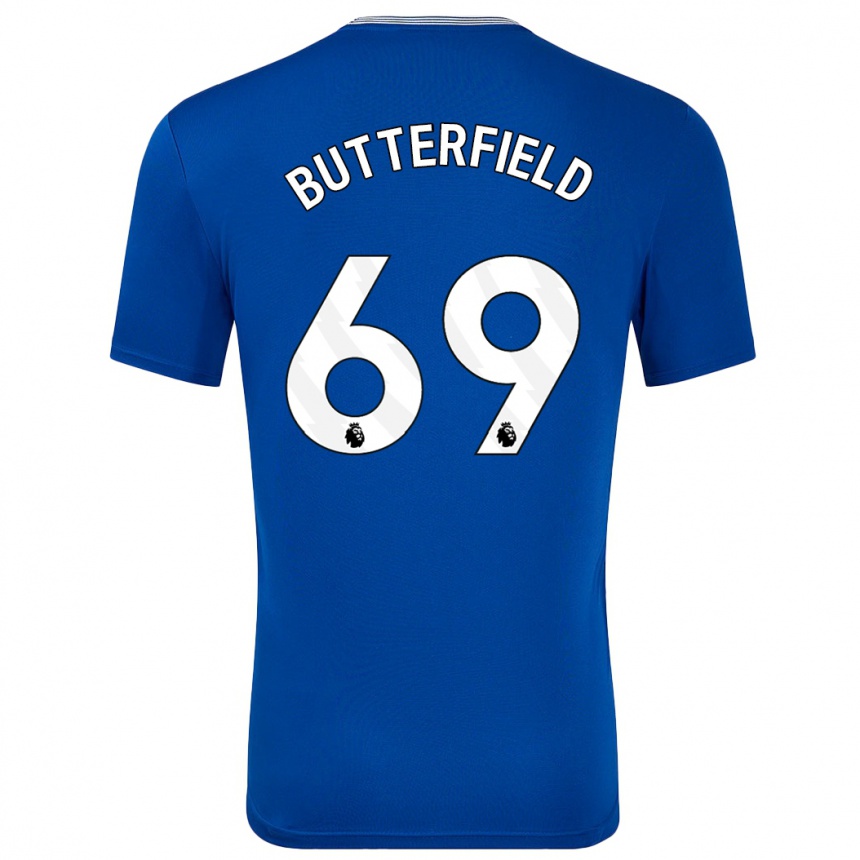 Niño Fútbol Camiseta Luke Butterfield #69 Azul Con 1ª Equipación 2024/25 Argentina