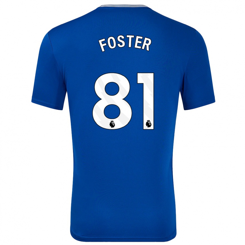 Niño Fútbol Camiseta Harvey Foster #81 Azul Con 1ª Equipación 2024/25 Argentina