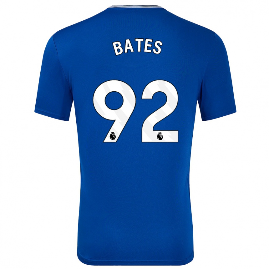 Niño Fútbol Camiseta Callum Bates #92 Azul Con 1ª Equipación 2024/25 Argentina