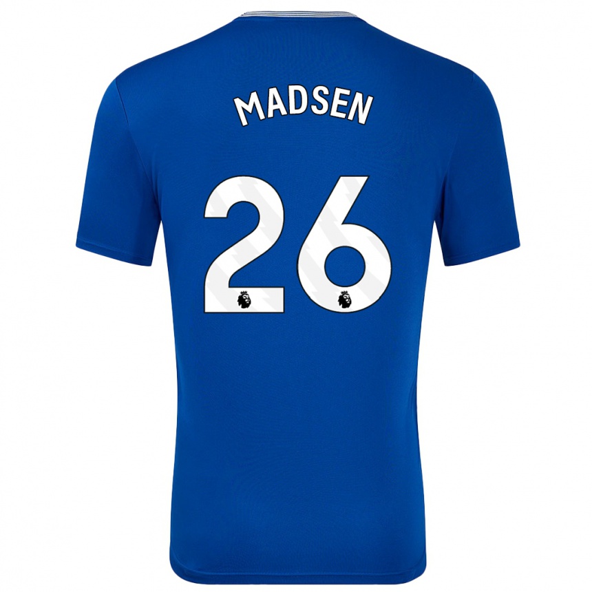 Niño Fútbol Camiseta Rikke Madsen #26 Azul Con 1ª Equipación 2024/25 Argentina