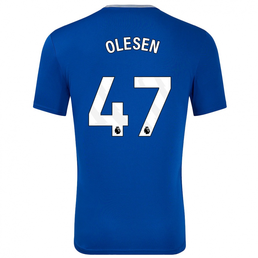 Niño Fútbol Camiseta Karoline Olesen #47 Azul Con 1ª Equipación 2024/25 Argentina