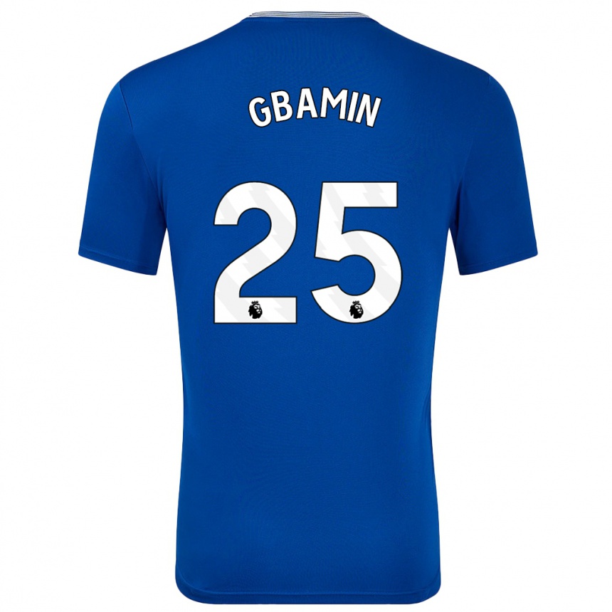 Niño Fútbol Camiseta Jean-Philippe Gbamin #25 Azul Con 1ª Equipación 2024/25 Argentina