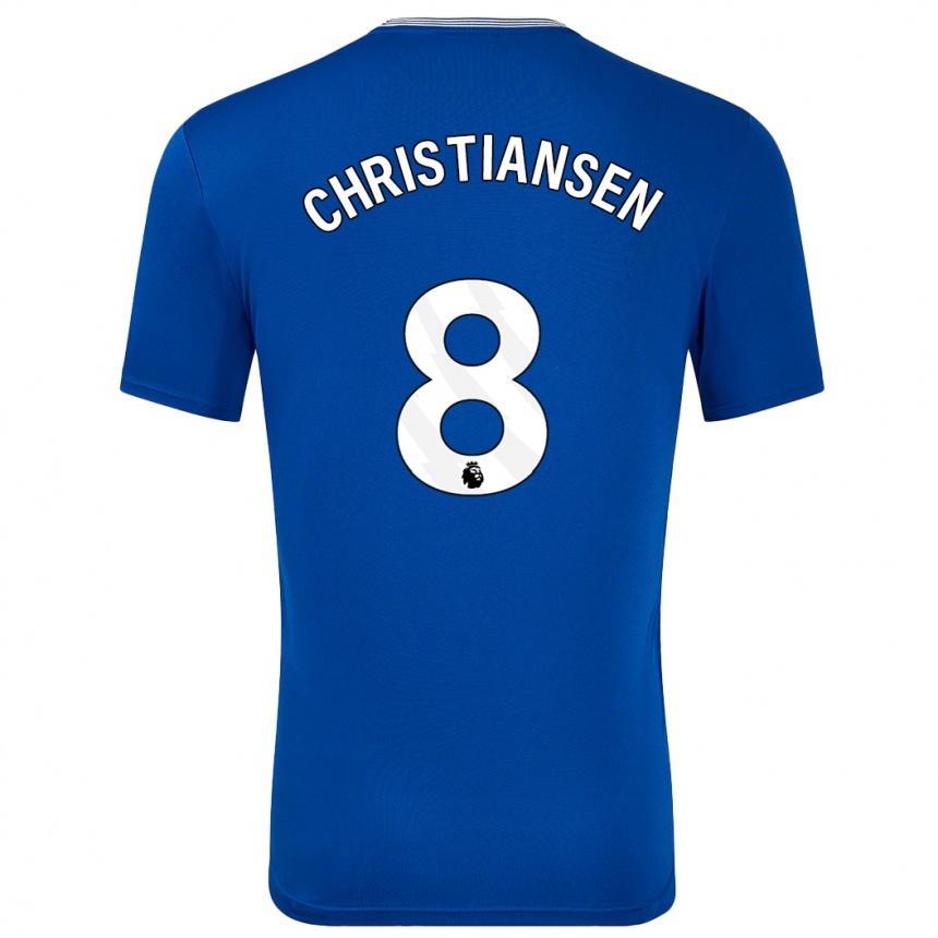 Niño Fútbol Camiseta Izzy Christiansen #8 Azul Con 1ª Equipación 2024/25 Argentina