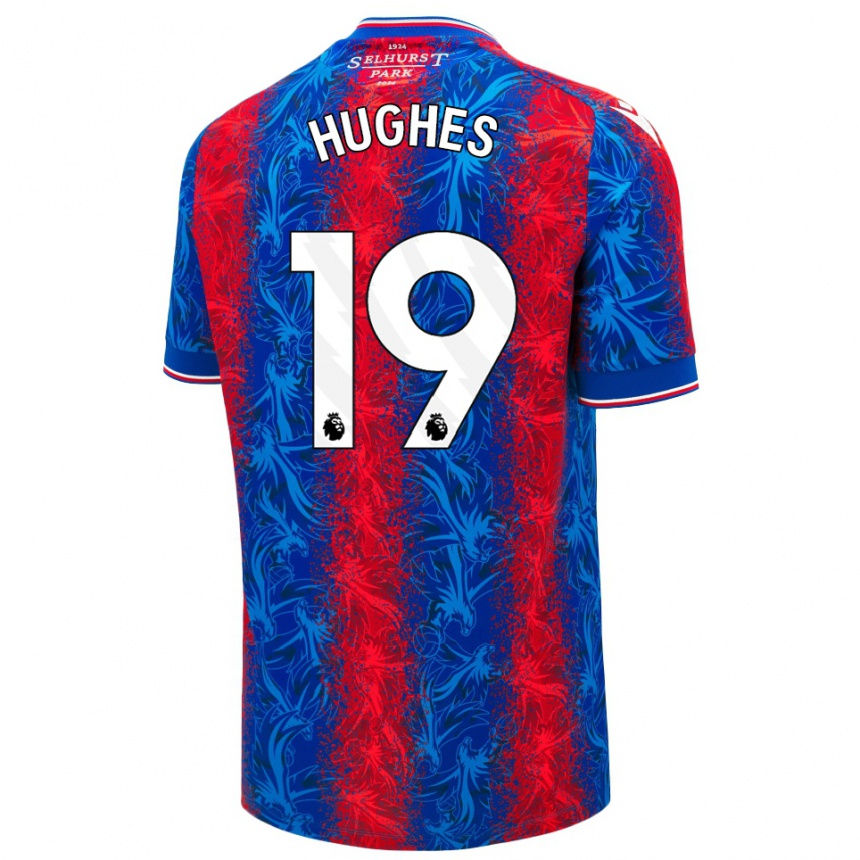 Niño Fútbol Camiseta Will Hughes #19 Rayas Rojas Y Azules 1ª Equipación 2024/25 Argentina