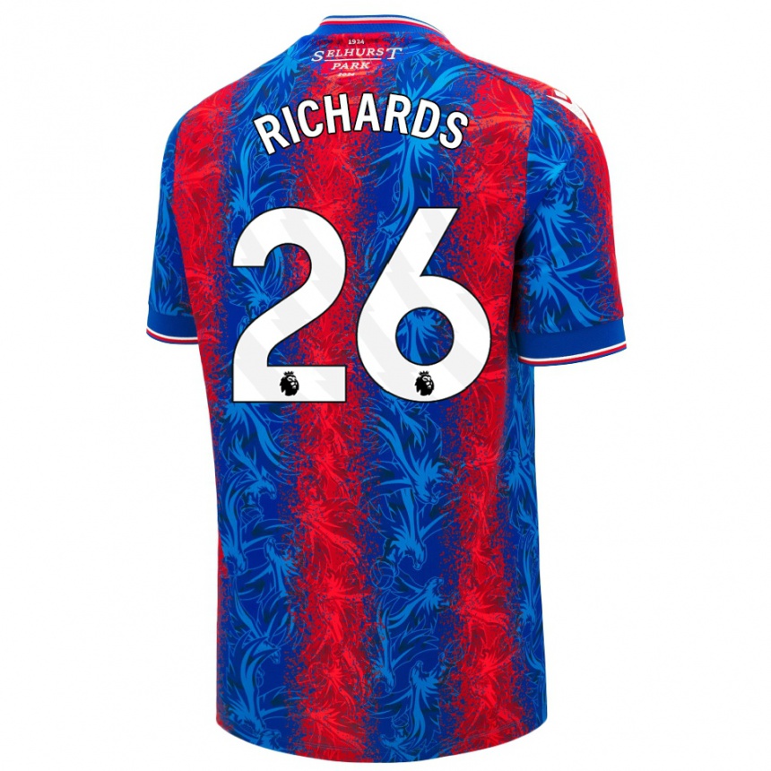 Niño Fútbol Camiseta Chris Richards #26 Rayas Rojas Y Azules 1ª Equipación 2024/25 Argentina