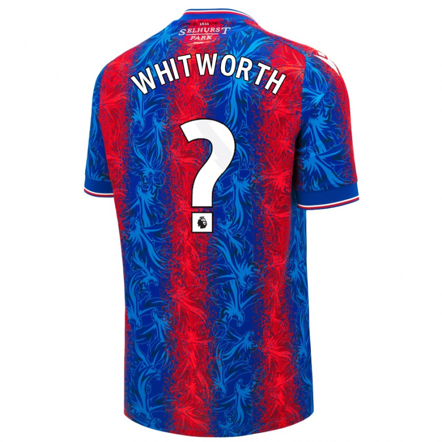 Niño Fútbol Camiseta Harry Whitworth #0 Rayas Rojas Y Azules 1ª Equipación 2024/25 Argentina