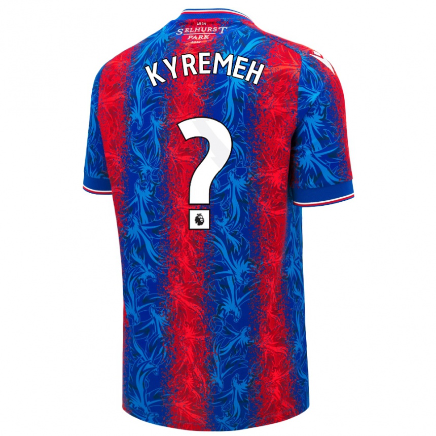 Niño Fútbol Camiseta Jerome Kyremeh #0 Rayas Rojas Y Azules 1ª Equipación 2024/25 Argentina