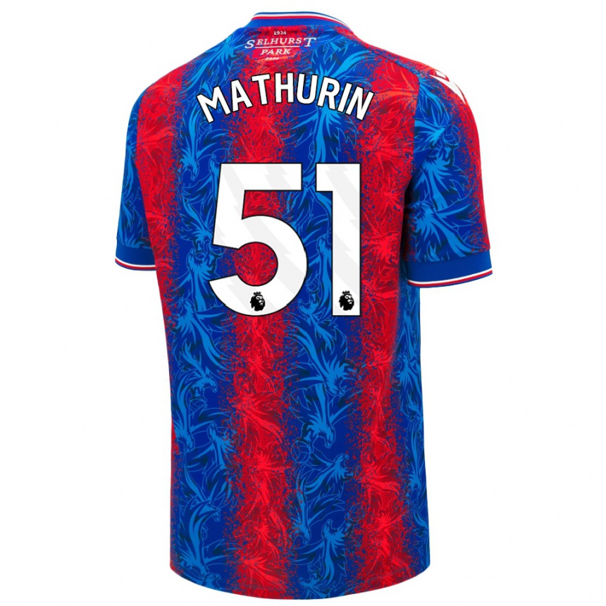 Niño Fútbol Camiseta Roshaun Mathurin #51 Rayas Rojas Y Azules 1ª Equipación 2024/25 Argentina