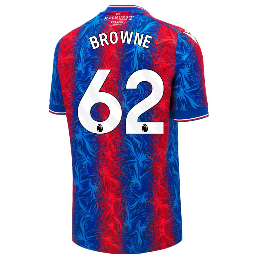 Niño Fútbol Camiseta Luke Browne #62 Rayas Rojas Y Azules 1ª Equipación 2024/25 Argentina