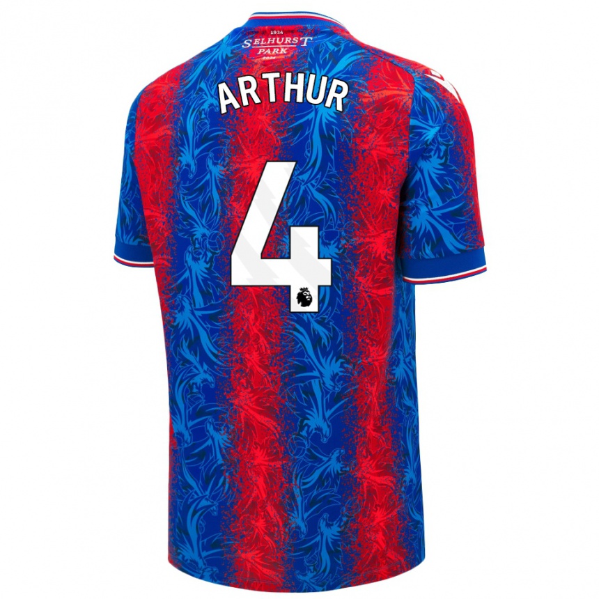 Niño Fútbol Camiseta Chloe Arthur #4 Rayas Rojas Y Azules 1ª Equipación 2024/25 Argentina