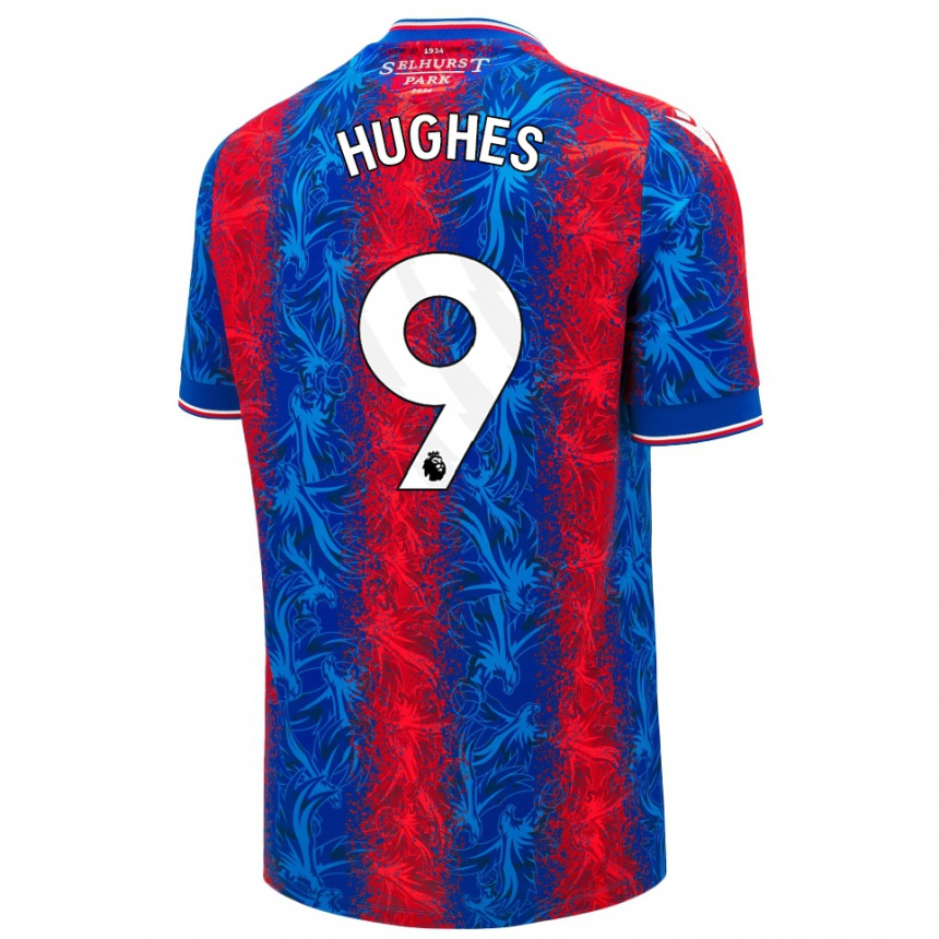 Niño Fútbol Camiseta Elise Hughes #9 Rayas Rojas Y Azules 1ª Equipación 2024/25 Argentina