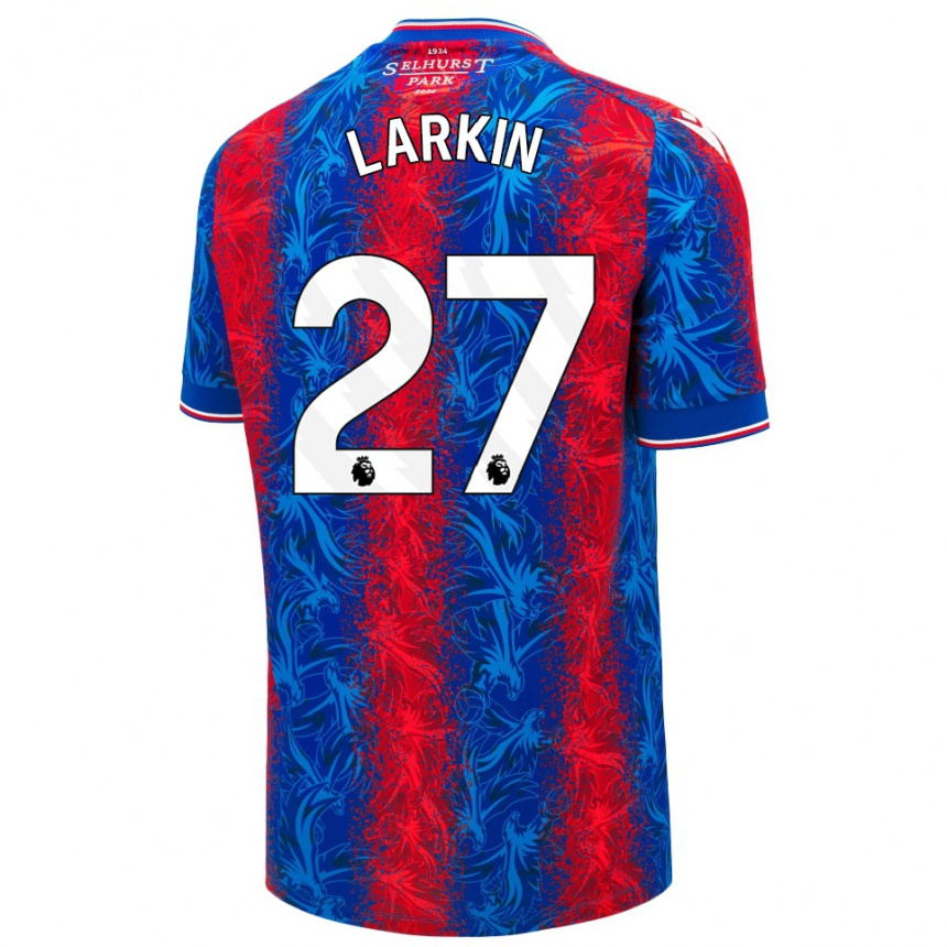 Niño Fútbol Camiseta Abbie Larkin #27 Rayas Rojas Y Azules 1ª Equipación 2024/25 Argentina